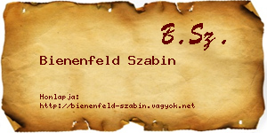 Bienenfeld Szabin névjegykártya